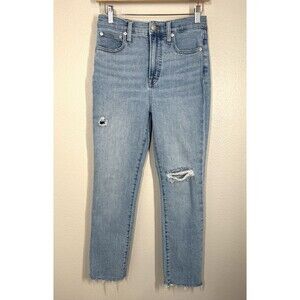 Madewell Women's The Perfect Vintage‎ Jean Distressed Cropped High Rise Size 25